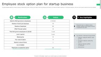 Employee Stock Option Plan For Startup Business