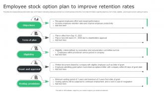 Employee Stock Option Plan To Improve Retention Rates