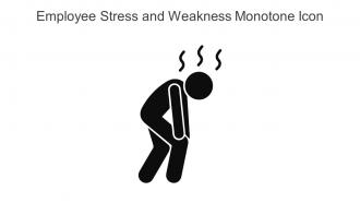 Employee Stress And Weakness Monotone Icon In Powerpoint Pptx Png And Editable Eps Format