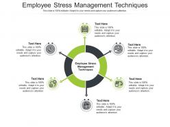 Employee stress management techniques ppt powerpoint presentation portfolio clipart cpb
