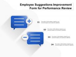 Employee suggestions improvement form for performance review