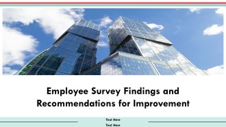 Employee Survey Findings And Recommendations For Improvement PPT Template AT