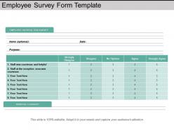 Employee survey form template powerpoint slide ideas