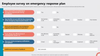Employee Survey On Emergency Response Plan