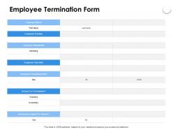 Employee termination form department ppt powerpoint presentation pictures