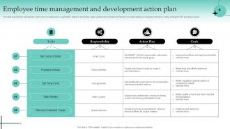 Employee Time Management And Development Action Plan