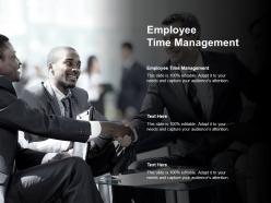 Employee time management ppt powerpoint presentation show outline cpb