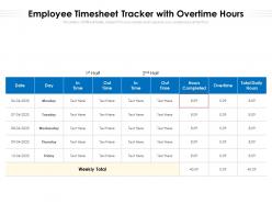 Employee Timesheet Tracker With Overtime Hours