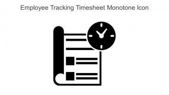 Employee Tracking Timesheet Monotone Icon In Powerpoint Pptx Png And Editable Eps Format