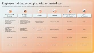 Employee Training Action Plan With Estimated Cost