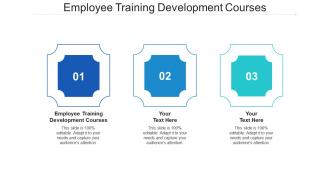 Employee training development courses ppt powerpoint presentation display cpb