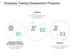Employee training development programs ppt powerpoint presentation show cpb