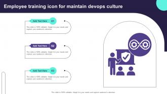 Employee Training Icon For Maintain Devops Culture
