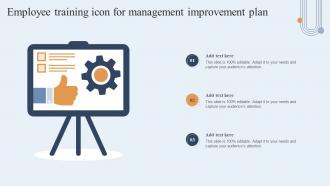Employee Training Icon For Management Improvement Plan