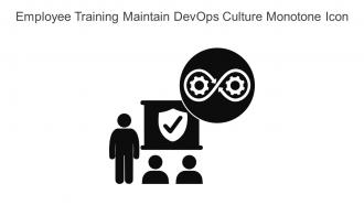 Employee Training Maintain DevOps Culture Monotone Icon In Powerpoint Pptx Png And Editable Eps Format