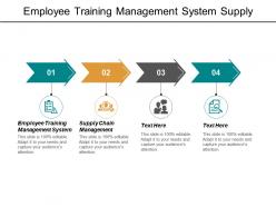 Employee training management system supply chain management career development cpb
