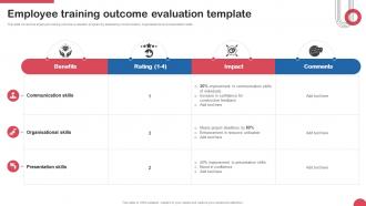 Employee Training Outcome Evaluation Template