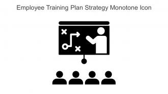 Employee Training Plan Strategy Monotone Icon In Powerpoint Pptx Png And Editable Eps Format