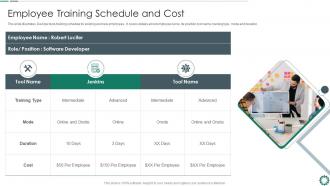 Employee training schedule and cost devops automation tools and technologies it
