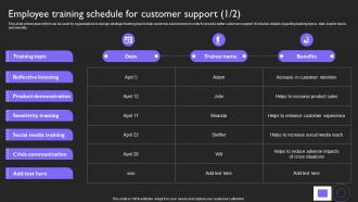 Employee Training Schedule For Customer Service Plan To Provide Omnichannel Support Strategy SS V