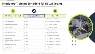 Employee Training Schedule For DSDM Teams Ppt Powerpoint Presentation Styles Guidelines