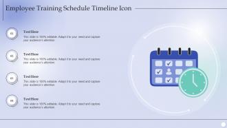Employee Training Schedule Timeline Icon
