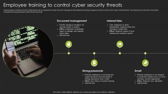 Employee Training To Control Cyber Security Threats