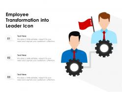 Employee transformation into leader icon