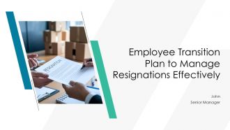 Employee Transition Plan To Manage Resignations Effectively PPT Summary AT