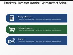Employee turnover training management sales pipeline project status