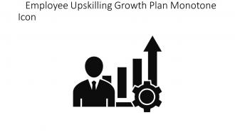 Employee Upskilling Growth Plan Monotone Icon In Powerpoint Pptx Png And Editable Eps Format