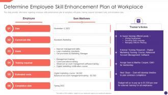 Employee Upskilling Playbook Determine Employee Skill Enhancement Plan At Workplace