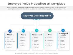 Employee value proposition at workplace