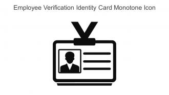 Employee Verification Identity Card Monotone Icon In Powerpoint Pptx Png And Editable Eps Format