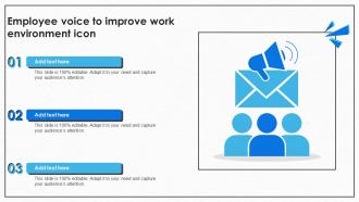 Employee Voice To Improve Work Environment Icon
