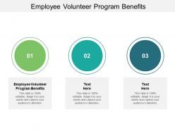 Employee volunteer program benefits ppt powerpoint presentation ideas sample cpb