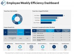 Employee weekly efficiency dashboard ppt portfolio brochure