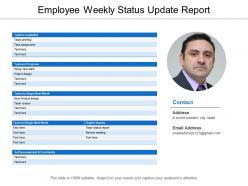 Employee weekly status update report