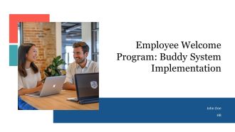 Employee Welcome Program Buddy System Implementation PPT Slides AT