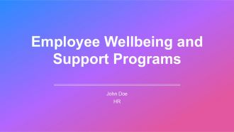 Employee Wellbeing And Support Programs PPT Template AT