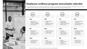 Employee Wellness Program Annual Plan Calendar Developing Value Proposition For Talent Management