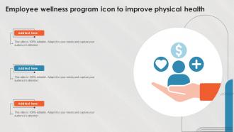 Employee Wellness Program Icon To Improve Physical Health