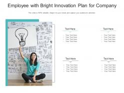 Employee with bright innovation plan for company infographic template