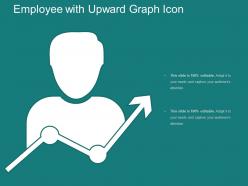 Employee with upward graph icon