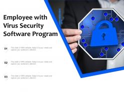 Employee with virus security software program