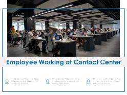 Employee Working At Contact Center