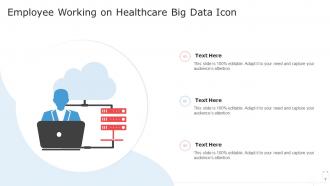 Employee Working On Healthcare Big Data Icon