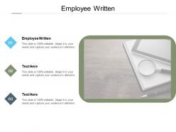 Employee written ppt powerpoint presentation summary graphics template cpb