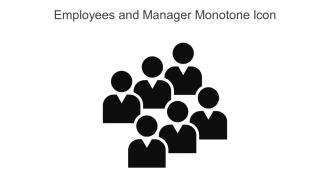 Employees And Manager Monotone Icon In Powerpoint Pptx Png And Editable Eps Format