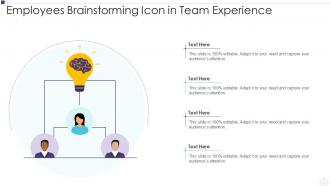 Employees brainstorming icon in team experience
